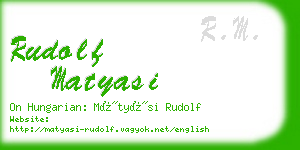 rudolf matyasi business card